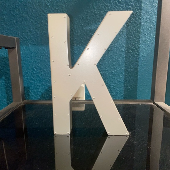 Gray 8in ‘k’ with stud detail - Picture 1 of 1